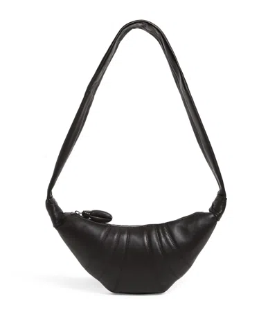 Lemaire Small Nappa Leather Croissant Bag In Brown