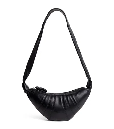 Lemaire Small Nappa Leather Croissant Cross-body Bag In Black
