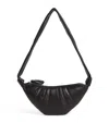 Lemaire Small Nappa Leather Croissant Cross-body Bag In Brown