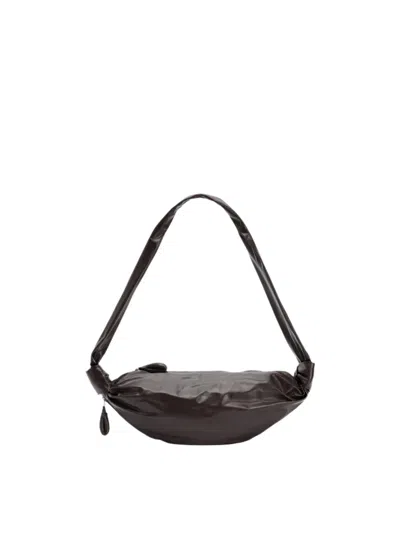 Lemaire Small Soft Croissant Bag In Brown