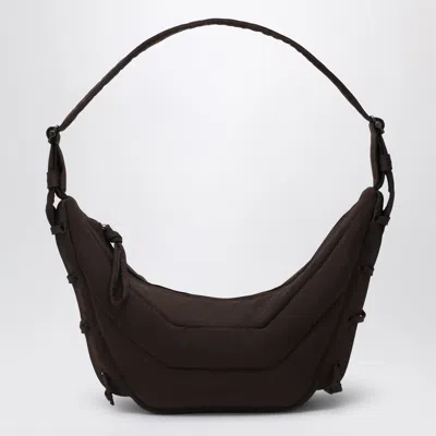 Lemaire Small Soft Game Bag In Water-repellent Brown Nylon