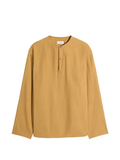 Lemaire Smock Shirt In Brown