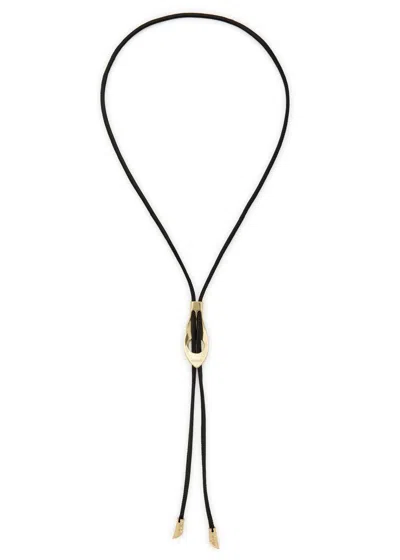 Lemaire Snake Bolo Tie Nappa Necklace In Gold
