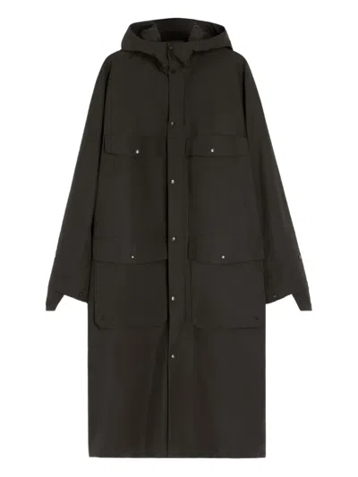 Lemaire Snap-fastening Raincoat In Black