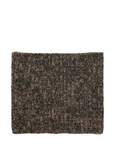 Lemaire Alpaca Yak Fine-knit Snood In Brown