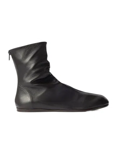 Lemaire Sock Ankle Boots In Shiny Nappa Lambskin In Multi
