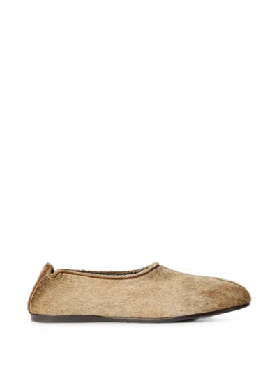 Lemaire Sock Slip-ons In Natural Pony-style Leather In Neutral