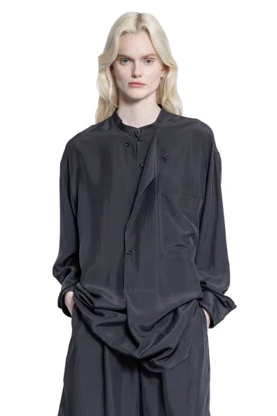 Lemaire Soft Blouse In Gray