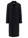 Lemaire Chesterfield Coat With Notched Lapels And Pockets In Multi