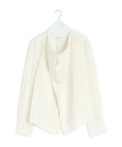 Lemaire Soft Collar Blouse In Neutrals