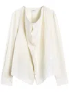 Lemaire Soft Collar Blouse In Neutrals