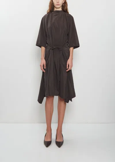 Lemaire Soft Collar Dress In Brown