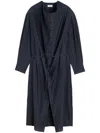 Lemaire Soft-collar Maxi Dress In Grey