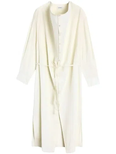 Lemaire Soft-collar Maxi Dress In White
