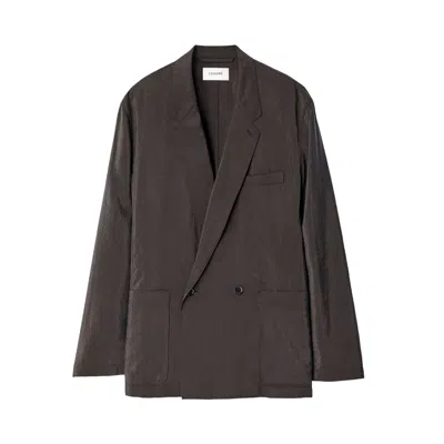Pre-owned Lemaire Soft Double Breasted Jacket 'licorice' | Brown | Men's Size 48