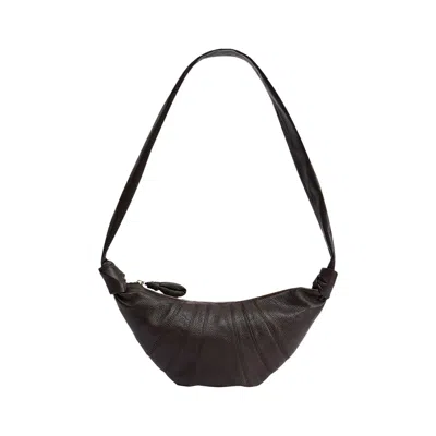 Pre-owned Lemaire Soft Grain Small Croissant Bag 'dark Chocolate' In Brown