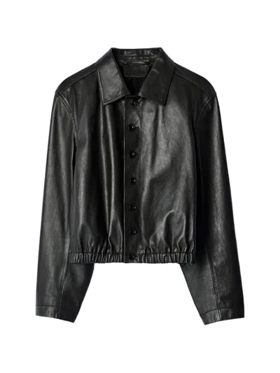 Lemaire Soft Leather Blouson In Black