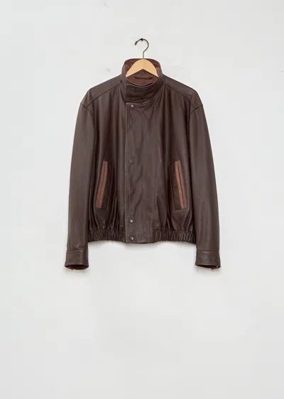 Lemaire Soft Leather Blouson In Brown