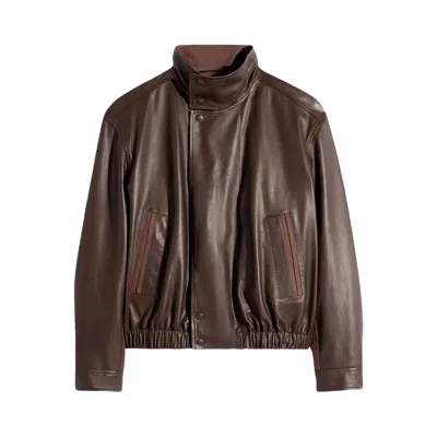 Pre-owned Lemaire Soft Leather Blouson 'chocolate' | Brown | Women's Size Xs