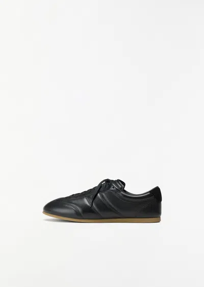 Lemaire Soft Leather Runner In Black