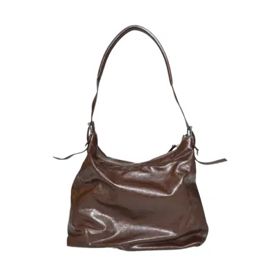 Lemaire Soft Leather Shoulder Bag With Adjustable Strap And Minimalist Design In Gray