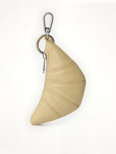 Lemaire Soft Nappa Mini Croissant Keyring In Multi