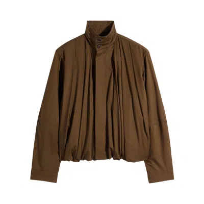 Pre-owned Lemaire Soft Pleated Blouson 'bronze' | Copper | Women's Size 36 In Brown