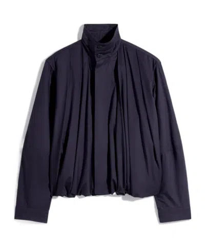 Lemaire Soft Pleated Blouson In Light Cotton Satin In Multi