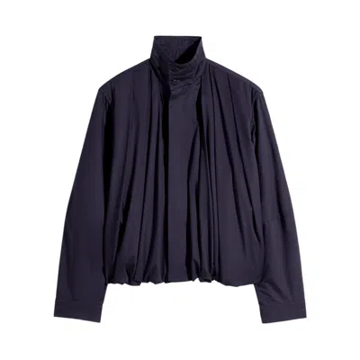 Pre-owned Lemaire Soft Pleated Blouson 'ink Blue' | Women's Size 36