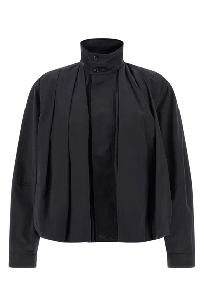Lemaire Soft Pleated Jacket In Blue