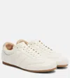 Lemaire Calf Leather Soft Runner Sneakers With Contrasting Heel Tab In White