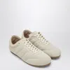 Lemaire Suede Low Profile Sneakers With Rubber Sole In Neutral