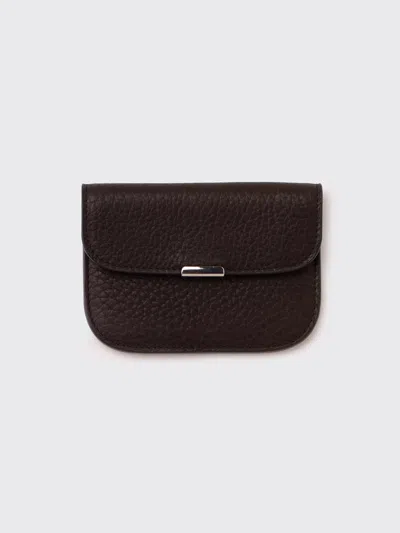 Lemaire Soft Tab Card Holder In Brown