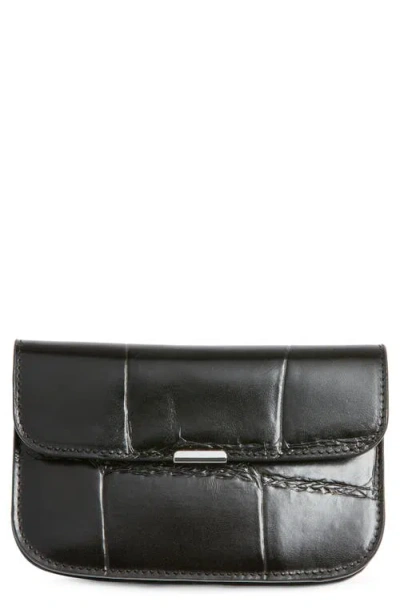 Lemaire Soft Tab Card Holder Coin Purse In Black