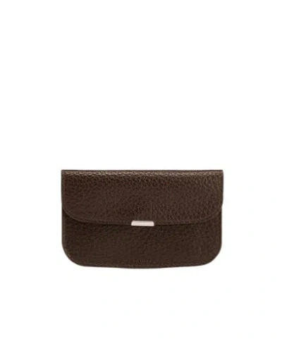 Lemaire Soft Tab Card Holder Coin Purse In Brown