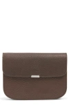Lemaire Soft Tab Leather Wallet In Brown