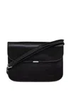 Lemaire Soft Tab Messenger Bag In Black