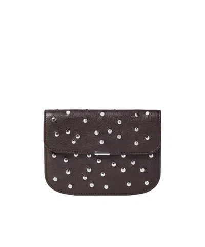 Lemaire Soft Tab Studs Dots Wallet In Leather In Brown