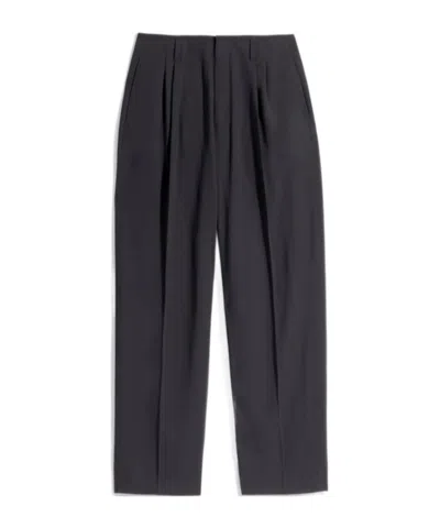 Lemaire Soft Tailored Pants In Wool Crepe In Black