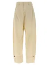 Lemaire 'high Waist Button Detail Trousers' In White