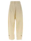 Lemaire 'high Waist Button Detail Trousers' In White