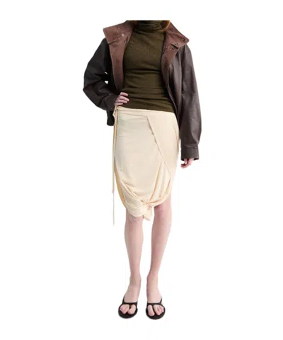 Lemaire Soft Wrap Skirt In White