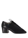 Lemaire Lace-up Shoes With Block Heel And Square Toe In Black