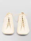 Lemaire Souris Lace Up Leather Heel Shoes In Metallic