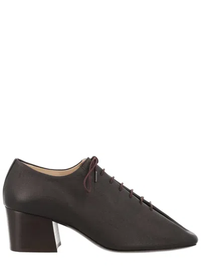 Lemaire Souris Lamb Leather Pointed Pumps In Brown