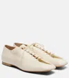Lemaire Souris Lace Up Leather Heel Shoes In Neutral