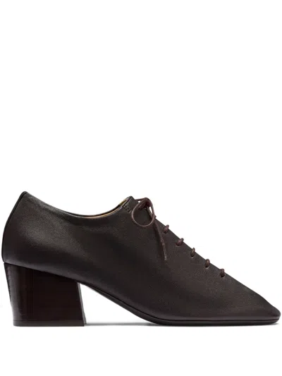Lemaire Souris Leather Lace-up Derby Shoes In Brown