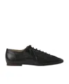 Lemaire Square-toe Lace-up Shoes In Black