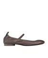 Lemaire Square-toe Leather Ballerina Shoes In Brown