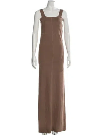 Pre-owned Lemaire Square Neckline Long Dress In Neutrals